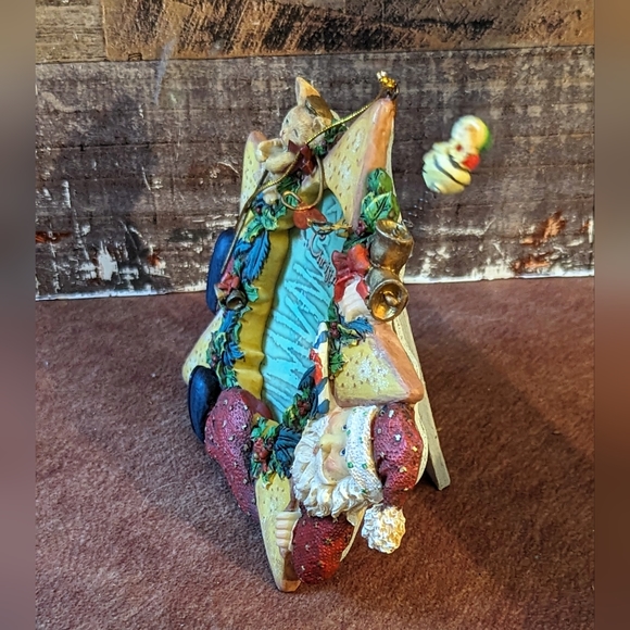 Vintage Two's Company Picture Frame/Ornament Santa Star - Picture 3 of 9